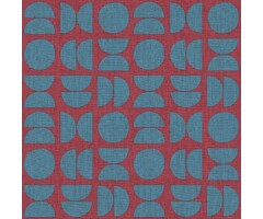 Behang retro met halve en hele cirkels