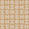 Behang retro met halve en hele cirkels