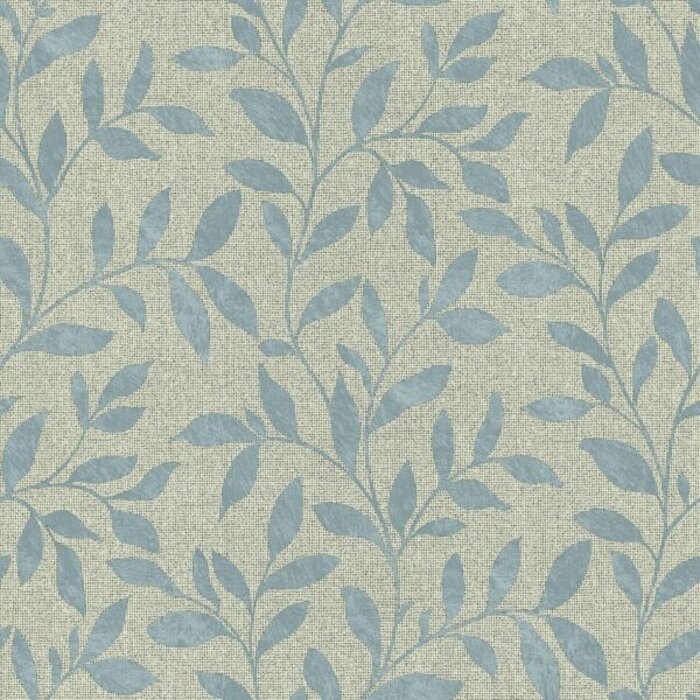 Behang met blaadjes silhouet print