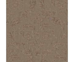 Metallic taupe behang met grote klassieke ornamenten