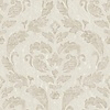 Beige behang met grote klassieke ornamenten