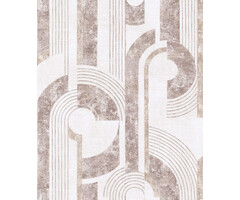 Behang met ronde vormen en lijnen