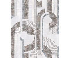 Behang met ronde vormen en lijnen