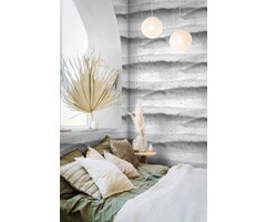 Behang met lucht en vogel print