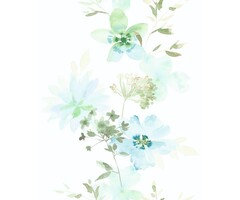 Behang met aquarel bloemen