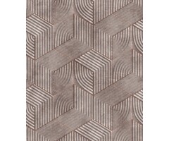 Behang met grafische print en lijnen