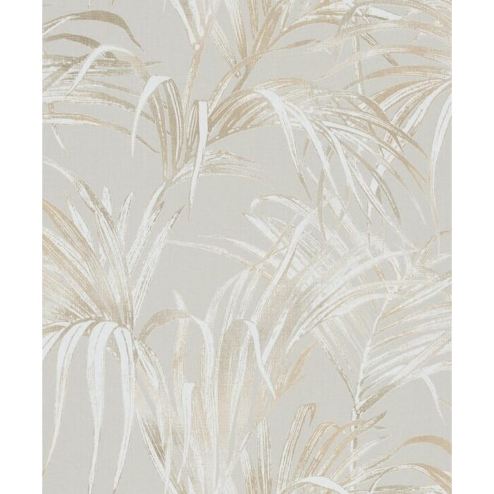 Behang met palmbladeren