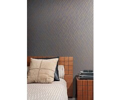 Behang met grafische ruitprint