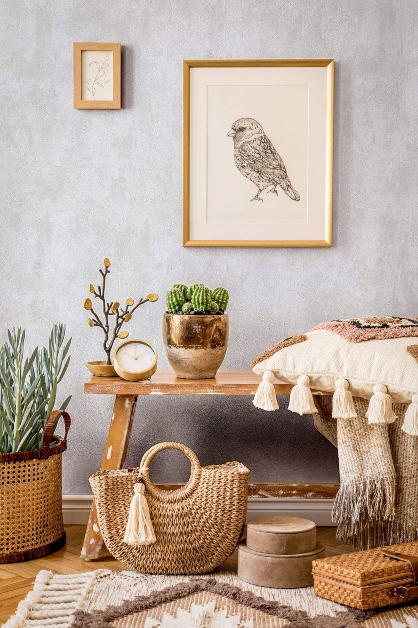 Behang met betonstructuur