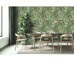 Fotobehang met grote bladeren print