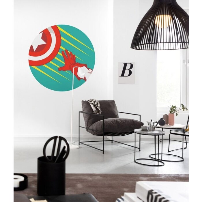 Behangcirkel Marvel – Avengers – Captain's Shield Pop Art