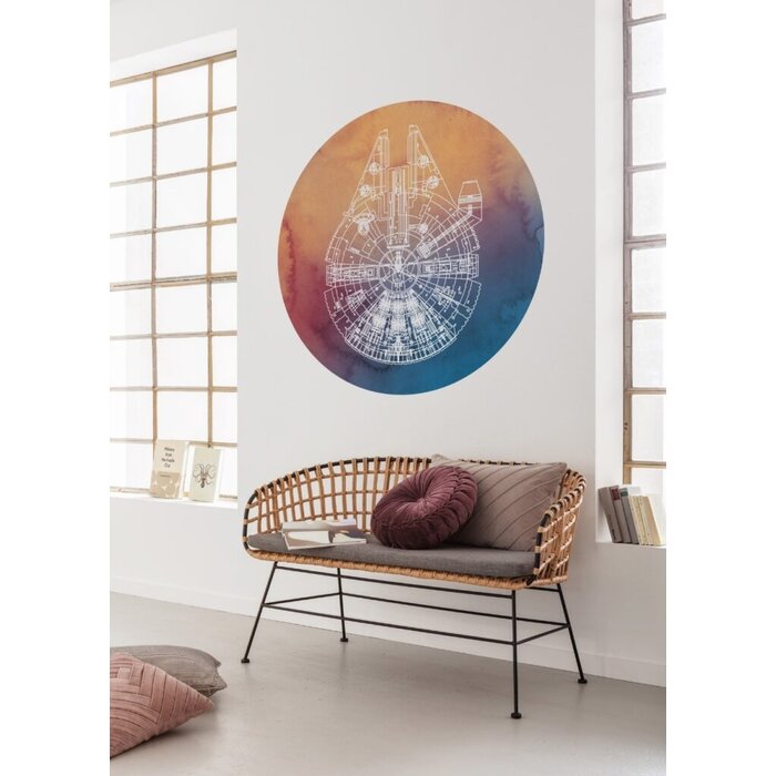 Behangcirkel Star Wars – Millennium Falcon