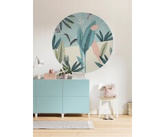 Behangcirkel Pale Leaves