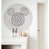 Behangcirkel Disney – Mickey Mouse – Stipple Art