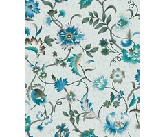 Behang met gestilleerde Art Nouveau bloemenstrengen