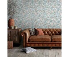 Behang met Art Nouveau bloemen