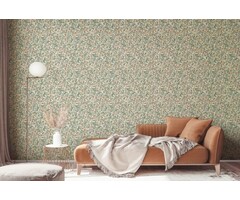 Behang met Art Nouveau bloemen