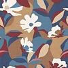 Behang met abstracte bloemenprint