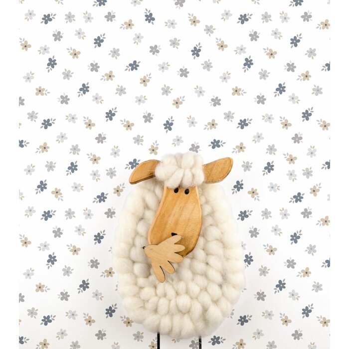 Behang met bloemetjes