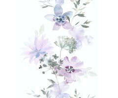 Behang met aquarel bloemen