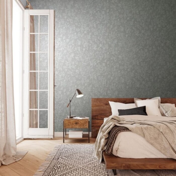 Behang met bloemenprint