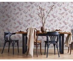 Behang met grote bloemen