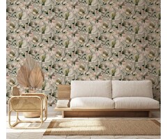 Behang met magnolia's