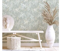 Behang met aquarel bloemenprint