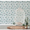 Behang met aquarel bloemenprint