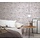 Behang met ton-sur-ton grote bloemenprint