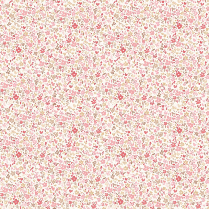 Behang met watercolor bloemetjes