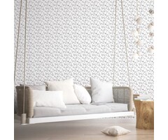 Behang met rozen strengen