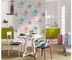 Behang met grote bloemen