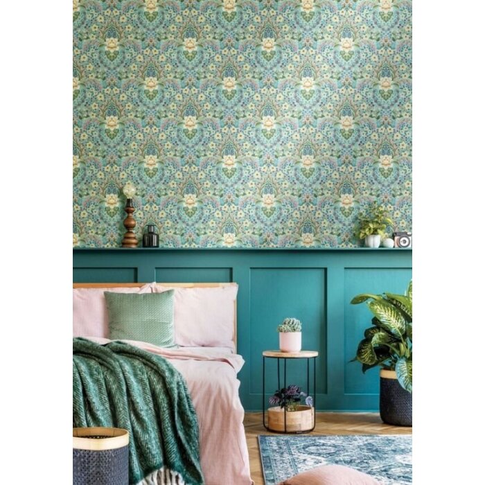 Behang bloemen retro