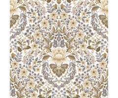 Behang bloemen retro