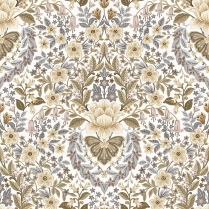 Behang bloemen retro