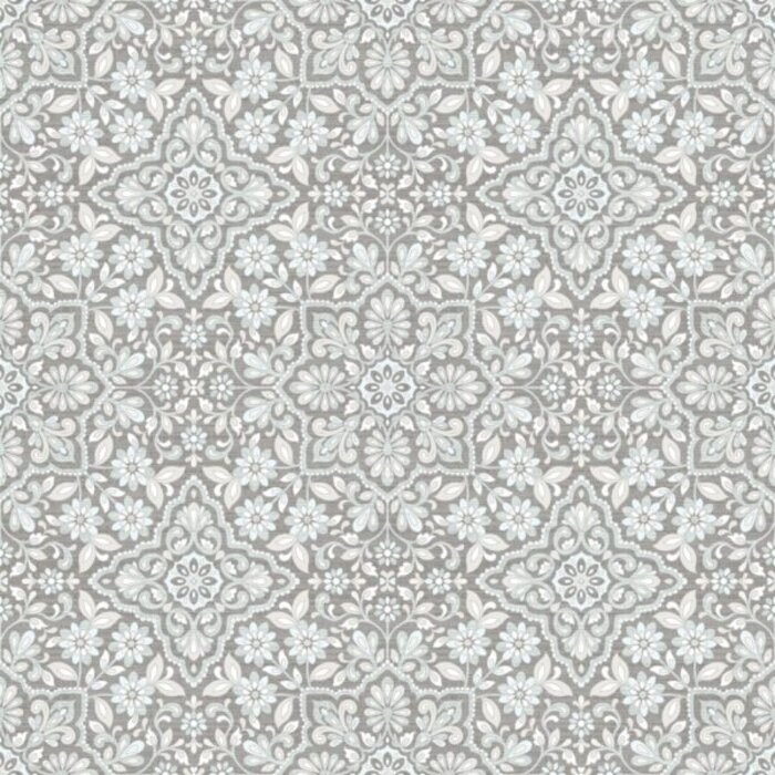 Behang met Portugese bloemen tegel