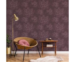 Behang met vervaagde bloemen