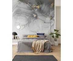 Fotobehang Ink Gold Fluid