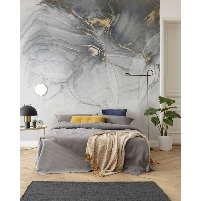 Fotobehang Ink Gold Fluid