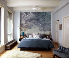 Fotobehang Ink Blue Fluid