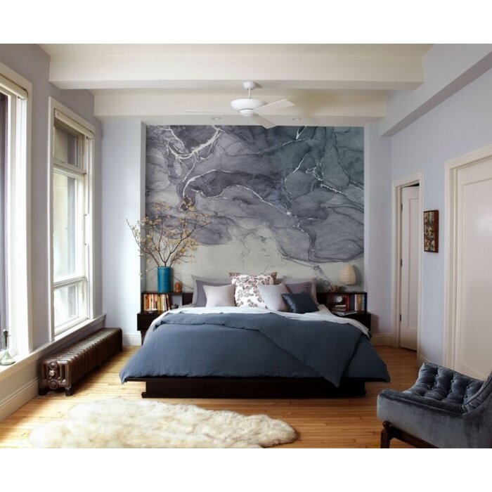 Fotobehang Ink Blue Fluid