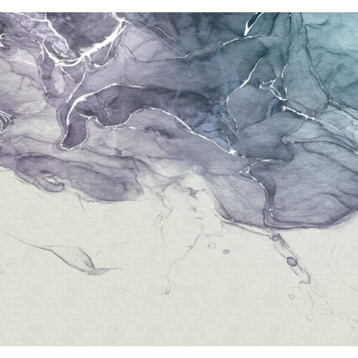 Fotobehang Ink Blue Fluid