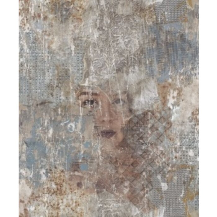 Behang met oudgemaakte oppervlakken