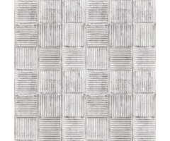 Behang met geribbelde staalplaat tegels