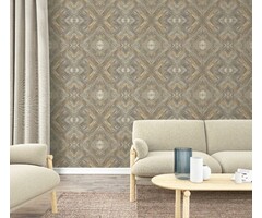 Fotobehang hout in sierlijk ruitpatroon