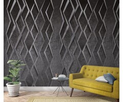 Fotobehang 3D grafische ruit-print