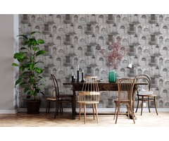 Behang met oude deuren