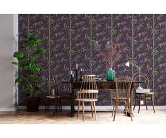 Behang met bamboe en kolibri's