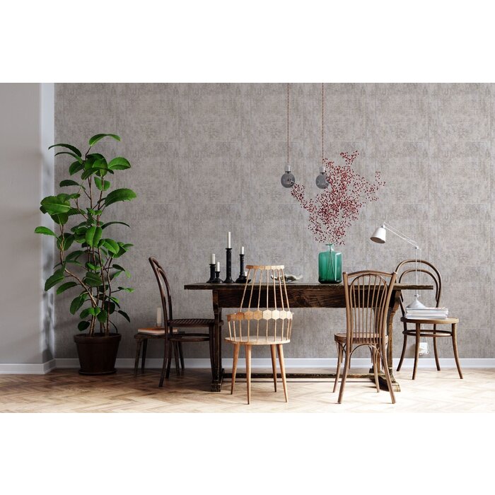 Behang met sleets karpet